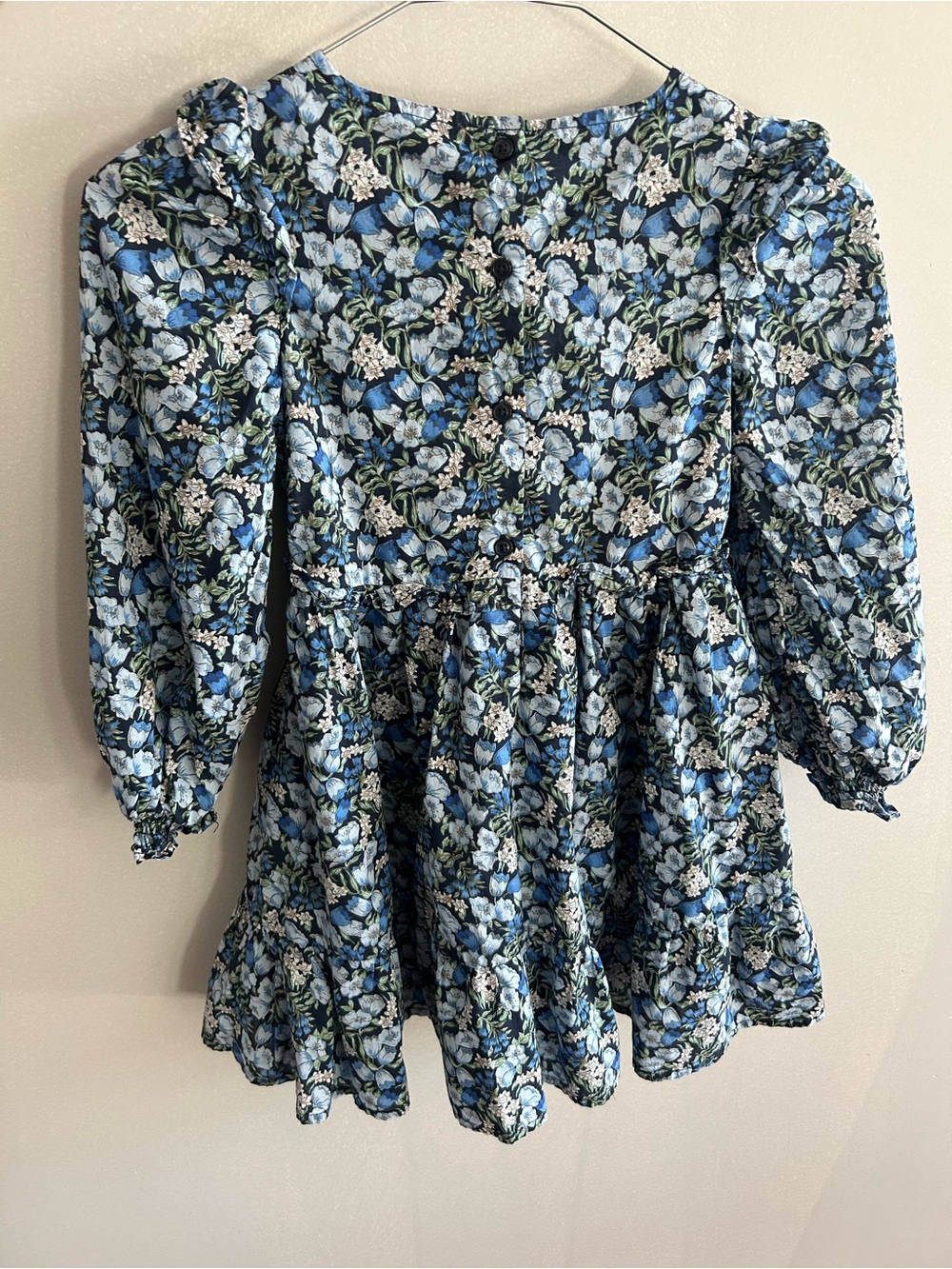 Janie and Jack | The Eloise Smocked Dress in Merchant Marine Floral Size 6 - Picture 8 of 13